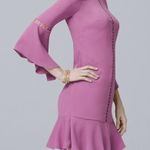 White House | Black Market  NWT Warm Violet Bell Sleeve Short Shift Dress Size 2 Photo 2