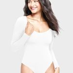 Women's Scoop Neck Long Sleeve Bodysuit T Photo 1