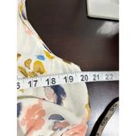 Lucky Brand  Floral Maxi Dress V Neck Drawstring Waist Cream Navy Pink Size Large Photo 8