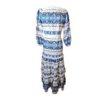 Alexis NWOT  Wylla Embroidered Linen Blend Maxi Dress XS Blue White Photo 4