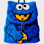 Lounge Fly  Sesame Street Cookie Monster Plush Cosplay Mini Backpack With Coin Bag Photo 0