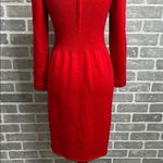 Vintage Toula Red Knit Sweater Dress with gold buttons .. BEAUTIFUL Size undefined Photo 8