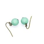 Handmade Mint Seafoam Green Dangle Beaded Earrings Photo 2