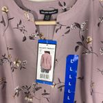 Hilary Radley Floral Split Neck Blouse Women's L Mauve Bronze Feminine NWT Gift Pink Size L Photo 2