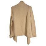 Nine West Tan/Camel Waterfall Drapey Rib Knit Cardigan Sweater size L Photo 2