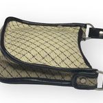 DKNY 𖣴 Woven Crosshatch Mini Bag Handbag 𖣴 Straw 𖣴 Choc Brown Leather Trim 𖣴 Photo 7