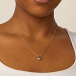 PAVOI dainty teardrop pendant necklace & ring rhodium plated minimalist both new Silver Photo 1