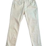 Boston Proper  Cream Off White high Rise Straight Leg Ankle Jeans Size 16 Stretch Photo 0
