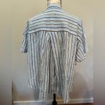 Free People Free People Intimately Cotton Striped Cropped High Low Button Down Top Sz M Photo 5