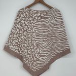 Barefoot Dreams  CozyChic Ultra Lite Ocean‎ Breeze Poncho Womens OS Rose Animal Photo 0