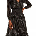 AQUA Ruffle Metallic Dot Dress, Size S, New with Tag MSRP $118 Photo 0