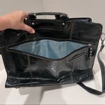 None Lawyer’s bag top handle Leather croc embossing patent leather briefcase Retro Photo 5