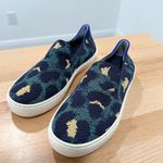Rothy's Slip On Blue Spot Leopard Cheetah Print Sneakers Navy size 5 Photo 1