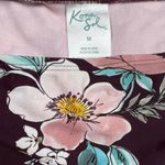 Kona Sol  Burgundy Floral Bikini Two Piece Tie Hips Swim Suit Size M Photo 7