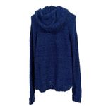 Torrid Blue Knit Hoodie Cotton Sweater Relaxed Fit Women's Size 1X Casual Winter Photo 3