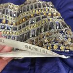 Sherri Hill  1539 Chiffon Purple Strapless Rhinestone Beaded Prom Dress Size S Photo 8