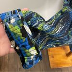 Maggie Barnes Jacket Reversible Lightweight Open Front Art To Wear Blue Green Photo 4