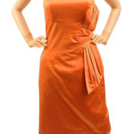 Max and Cleo Cocktail Formal Dress Size 4 Semi-formal Burnt Orange Necter Photo 0