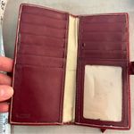 Coach π₯5βfor $25π₯ maroon patent embossed c snap close wallet Photo 5