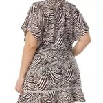 Coco reef  Adorn Animal-Print Swim Cover-Up Dress Brown White Size M Photo 1