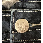 Rebel Soul Womens Jeans Size 14 Blue Straight Leg Mid Rise Sequins Stretch 34" Photo 6