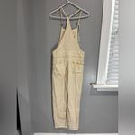 Pilcro and the Letterpress Anthropologie Pilcro Denim Overalls Cream size 26 adjustable straps Photo 2