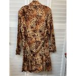 Bandolino Womens Leopard Print Button-Up Long Coat Size 16 Photo 1