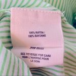 Free People  Flutter Away Green Stripe Ruffle‎ Dress Size S Photo 11