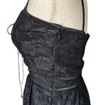 Spy Zone Exchange Lace Up Lace Mini Dress Black Photo 6