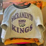 47 Brand sacramento kings california basketball grey crew neck cropped sweatshirt Photo 0