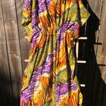 Riviera Sun Colorft Swim Cover Up Caftan Sz Free Plus Green Photo 8