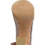 Bisou Bisou  Leather shoes size 7.5 Pink Crystal Stone Womens Prom Shoes heels Photo 13
