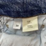 Reformation  High Rise Straight Whiskering Zipper Blue Jeans Laguna Wash Size 28 Photo 4