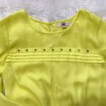 YA Los Angeles -Neon Yellow Blouse-Semi-sheer-Small Photo 2