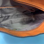 Brown Leather Zip Top Hobo Crossbody w/Guitar Animal Print Strap 12 Photo 1