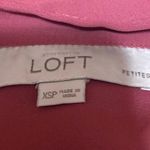 Ann Taylor LOFT Women's Pink Short Cap Sleeve Tie Bow Knot Blouse Top Size XS Photo 2