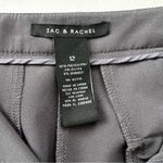 Zac & Rachel Pants Gray Ruffle Pockets Tapered Ankle Office Dress Slacks Size 12 Photo 1