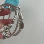 Swirly Bracelet Sea Charms Turtle Starfish Shell Flower Leaf Sun Silver Stretch Photo 8