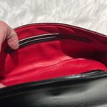 60s Vintage Black & Gold Leather Clutch B92 Photo 7