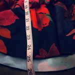 White Fox Boutique  Floral Ruffle Mini Dress Tie Front Black Red Size S Photo 4