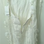 Zimmermann NWT  Petal Appliqué Linen Silk Corset Gown White Midi Dress Size 1 Photo 11