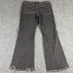 Pilcro and The Letterpress Jeans Womens 32x26.5 Black High Rise Flare Fray Hem Photo 2