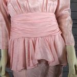 Vintage Argenti Pure Silk Floral Sheath Dress Ruched pink size 6 Photo 10