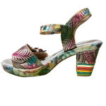 Spring Step L'Artiste by  Leilanie Sandals Womens 38 US 7.5–8 Floral Leather Heel Photo 12