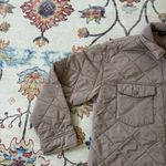 Free Country  Taupe/Lavender Quilted Lightweight Snap Button Shacket Medium Photo 1