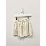 Good American Better Than Leather Mom Shorts Bone White Women's Junior Size 1 Photo 3