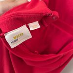 Maeve Anthropologie Open Back Cutout Knit Side Slit Strappy Maxi Dress Red L Photo 4