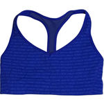 Victoria's Secret VSX Sport Racerback Sports Bra Blue Logo Print Photo 0