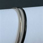 Set of 2 women’s‎ vintage dainty silver/black bangle bracelets one size Silver Photo 3