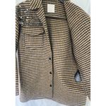 Sandro Paris Brodan Beaded Plaid Check Coat Wool Blend Button Front EU 38 US 6 Photo 11